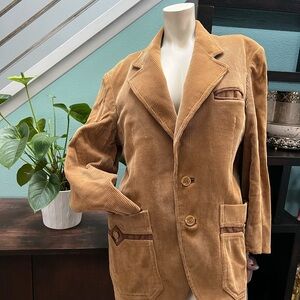 Tan Corduroy Blazer- vintage